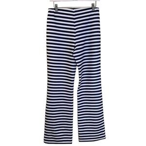 CK Bradley Women's White and Navy Striped Nautical Pant Size Medium